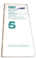 APRIL 1973 NORFOLK & WESTERN N&W PITTSBURGH DIVISION EMPLOYEE TIMETABLE #5 picture