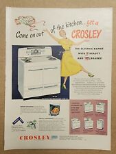 SEXIST NOSTALGIC Print Ad 1950 Crosley Electric Range Designed Woman's Angle picture