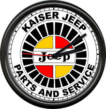 Kaiser Jeep Sales Parts Service Dealer Automobile Retro Car Sign Wall Clock picture