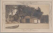 RPPC Postcard Americana Boat + Bath House c. 1920s picture