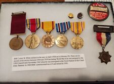 Named Pre WW2 USN-6-Medal Grouping +  Yard Badge+ Discharge Pins - VERY RARE picture