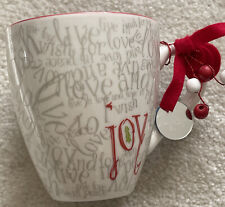 Starbucks Unused Christmas 2005 Joy Wish Love 12 oz Mug Original Tag & Decor picture