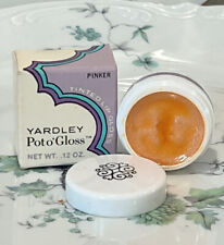 VINTAGE 1970 YARDLEY LONDON  COLLECTIBLE POT O' GLOSS TINTED LIP GLOSS PINKER picture