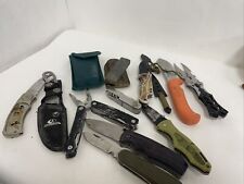Lot of 12 Assorted  Knives, Case And Knife Sharpener Block ￼ picture
