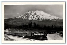 c1940's Cascade Limited Rail Road Train Mt. Shasta CA RPPC Photo Postcard picture
