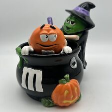 Vtg Rare M&M's 2003 Galerie Halloween Witch With Cauldron Candy Bowl Ceramic picture