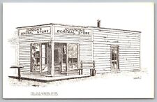 Old General Store Johnsons Fanshawe Pioneer Village Black White VTG UNP Postcard picture