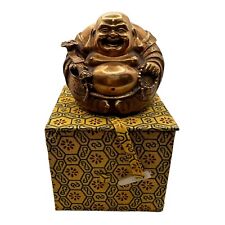 Brass Sitting Happy Buddha Laughing Buddha Hotai Feng Shui Dont Worry be Happy picture