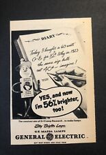 1940’s Wartime Light Bulb General Electric Magazine Ad picture