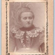 c1880s Rare Fancy Woman Lady Mini Cabinet Card / CdV Photo Greisamer Artist H18 picture
