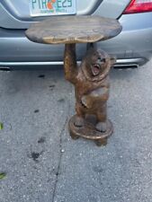 Antique carved Black Forest Bear Table 1920 picture