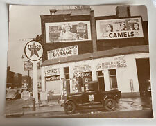 Vintage Texaco Gas Station 1940 Benton Harbor Michigan Detrola Supertone 11x14 picture
