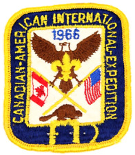 Vintage 1966 Canadian-American International Expedition Patch Boy Scouts Canada picture
