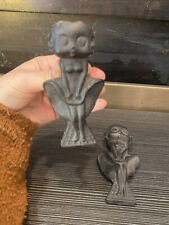 2 Betty Boop VINTAGE Handmade Plaster Mold Figurines For Painting/Display picture