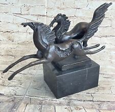 Large Equestrian Art Two Horses Loving Playing Bronze Marble Statue Sculpture picture