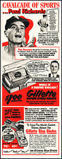 1952 Chicago White Sox Paul Richards Gillette Razor retro art print ad  adL10 picture