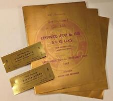 Vintage BPOE Elks Lakewood 1350 Ohio 50th Anniversary Programs & Tickets 1967 picture