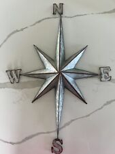 Tin Mariner’s Compass Rose Star Wall Decor Nautical Hanging Decor picture