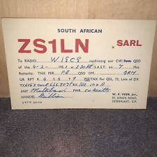 VINTAGE HAM RADIO -QSL CARD- 1951 South Africa￼ Ysterplaat,C.P. picture