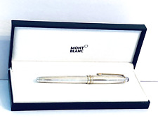MONT BLANC Luxe Meisterstuck Sterling Silver 2 Tone Solitaire Rollerball Pen/Box picture