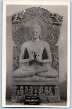 Sarnath India Postcard Buddha Preaching First Sermon c1940's RPPC Photo picture