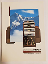 Rare Vintage Studer ReVox Audio Catalog & Specs Sheet The Philosophy Excellence picture