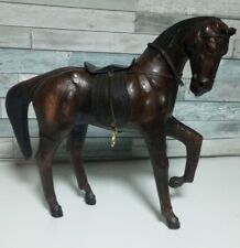 Vintage Abercrombie Fitch Paper Mache Leather Horse 12