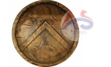 Medieval Spartan king Leonia battle hand forged metal shield vintage round Greek picture