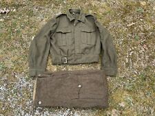 VINTAGE 1950-1960s GREEK ARMY BROWN  BATTLE BLOUSE JACKET AND TROUSERS picture