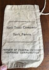 Lot of 8 Vintage York Trust Company & York County National Bank EMPTY MONEY BAGS picture