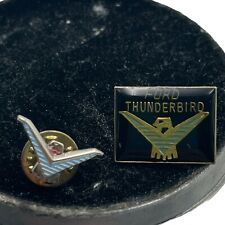 Collectible Rare 80’s  2 vintage ford thunderbird Pins Logo In Good Condition picture