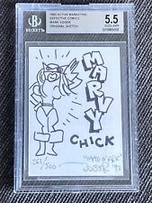 1993 Defective Comics Mark Voger Sketch Card Pop 1 - THE FIRST SKETCH CARD EVER picture