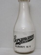 TRPQ Milk Bottle Bergmann Bergmann's Dairy Farm Albany NY ALBANY COUNTY 1942 picture