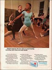1971 Vintage ad Tampax retro sanitary protection leotard Ballet   03/01/24 picture