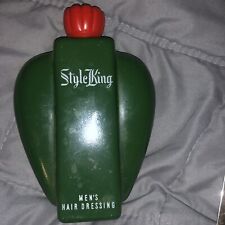 INCREDIBLE ART DECO Syle King MENS HAIR DRESSING empty glass bottle 1930's 5