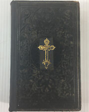 Antique German Catholic Prayer Book Maria Hulfe der Chriften Leather 1861 Emboss picture