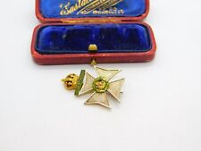 9ct Gold & Enamel Kings Royal Rifle Corps Sweetheart Brooch 1927 Antique picture