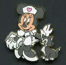 Disney Pins Minnie Mouse Nurse and Figaro Pinocchio Disney Store Japan Pin picture