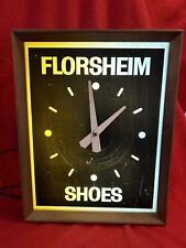 Vintage Lighted Clock Advertising Store Sign  Florsheim Shoes Display picture
