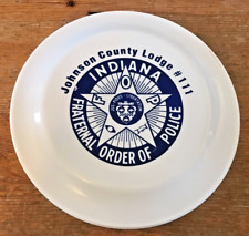 Vintage Indiana Fraternal Order Of Police Frisbee Johnson County Disc Toy picture