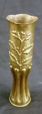 Vintage WWI WWII 75mm Military Brass Trench Fluted Art Vase picture