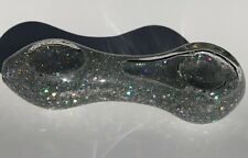 Freezable Pipe 5” Thick glass Freeze gel Holographic Glitter Galaxy STAR Crown  picture