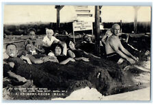 c1950's The Souvenir Scene of Natural Hot Spring Sand Bath Beppu Japan Postcard picture