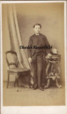 CDV BY NEVE, ST PAUL'S CHURCHYARD, LONDON SMART YOUNG BOY VICTORIAN PHOTO picture