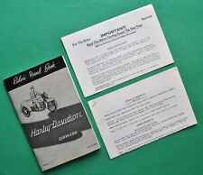 Antique Vintage 1958 - 1963 Harley Riders Hand Book G Ga Servi Car Owners Manual picture