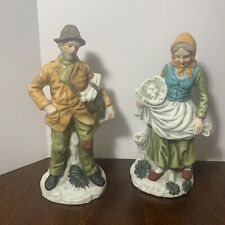 Ardco Grandma/pa Porcelain Figurines Gathering Apples & Roots VTG picture