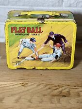 VINTAGE 1969 THERMOS PLAYBALL MAGNETIC GAME LUNCH BOX WITH THERMOS picture