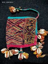 VINTAGE antique Indian handmade tribal banjara ethnic rabari kutchi Silk bag 90 picture