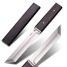 Handmade Japanese Samurai Straight Tanto Knife Sword D2 Steel Fixed Blade Knife picture
