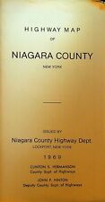 Niagara County Highway Map 1969 Upstate New York Niagara Falls picture